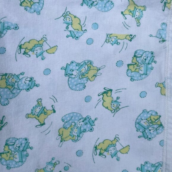 Vintage 90s Carters Circus Zip Front Clown Footie Pajamas and Receiving Blanket - Picture 2 of 8